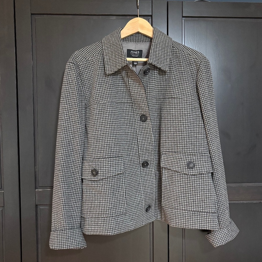 Jones New York houndstooth jacket, Size XL